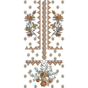 Neck Flower Embroidery Design