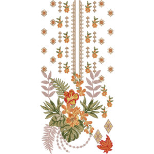 Unique Neck Embroidery Design