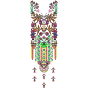 Neckline Embroidery Design