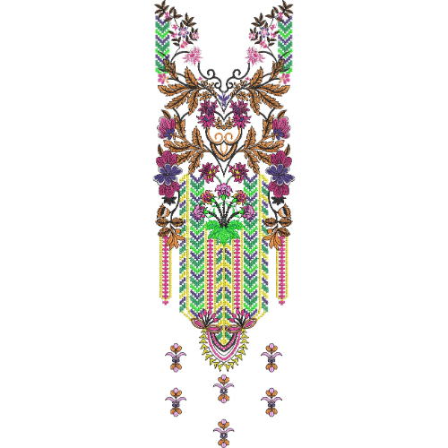Neckline Embroidery Design