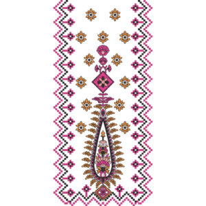 Neck Flower Embroidery Design