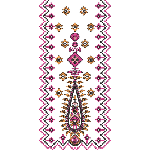 Neck Flower Embroidery Design