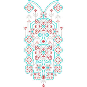 Neck Flower Embroidery Design