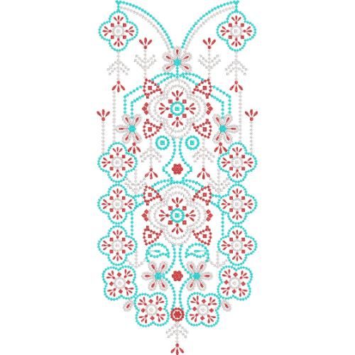 Neck Flower Embroidery Design