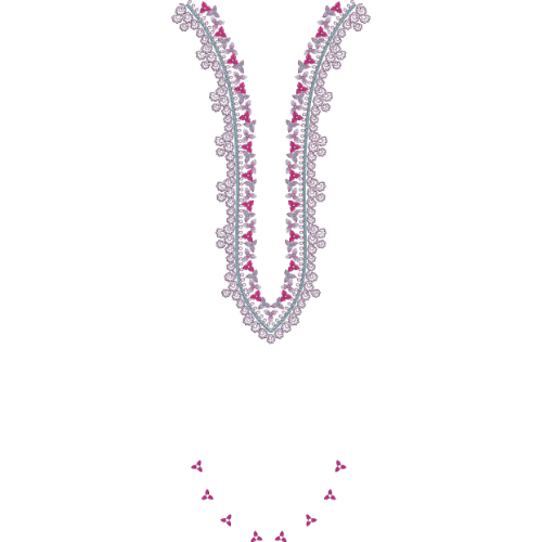 Neck Flower Embroidery Design