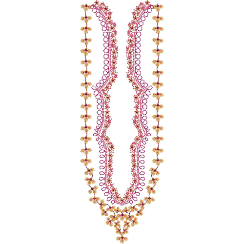 Unique Neck Embroidery Design