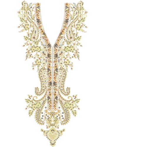 Unique Neck Embroidery Design