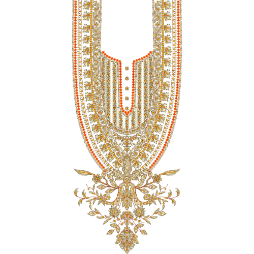 Neckline Embroidery Design