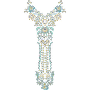 Neck Flower Embroidery Design