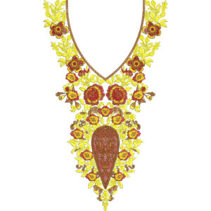Unique Neck Embroidery Design