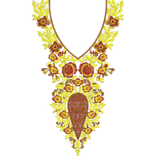 Unique Neck Embroidery Design