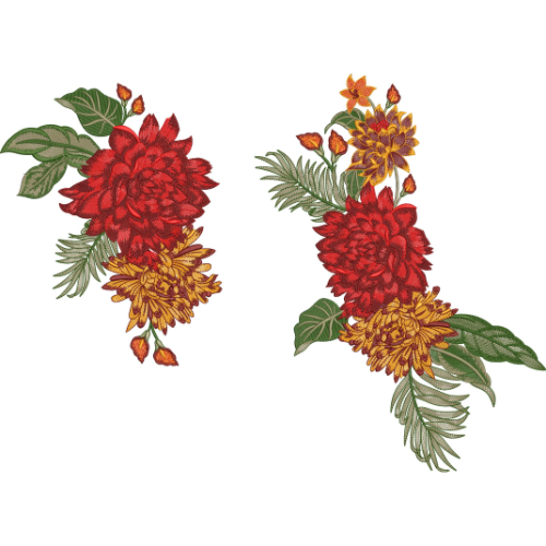 Simple Flower Embroidery Design
