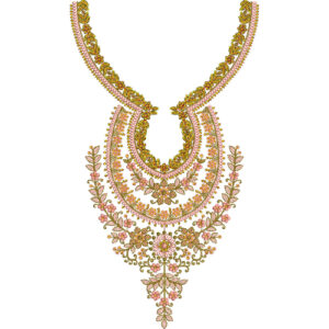 Neck Flower Embroidery Design
