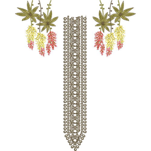 Unique Neck Embroidery Design