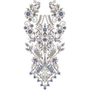 Neck Flower Embroidery Design