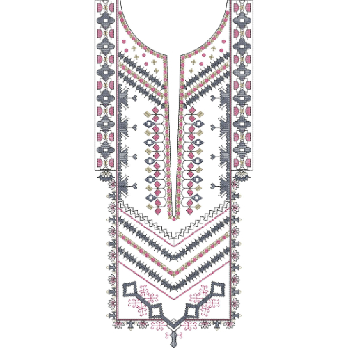 Neck Flower Embroidery Design
