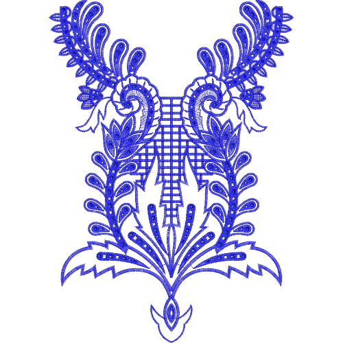 Unique Neck Embroidery Design