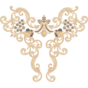 Neck Flower Embroidery Design