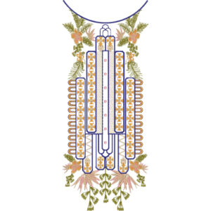 Neck Flower Embroidery Design