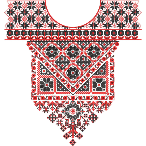 Unique Neck Embroidery Design