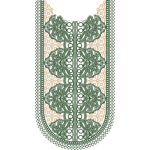 U Neck Embroidery Design