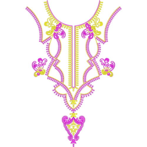 Neck Flower Embroidery Design