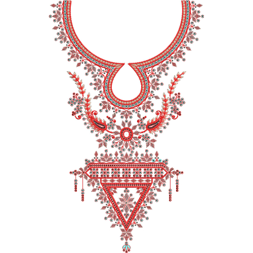 Neckline Embroidery Design