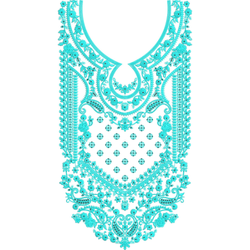 Neck Flower Embroidery Design