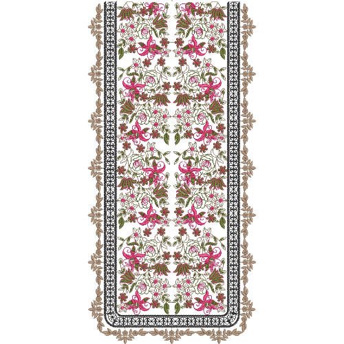 Neck Flower Embroidery Design