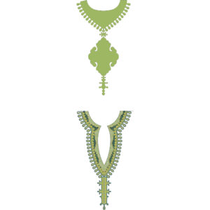 Neck Flower Embroidery Design