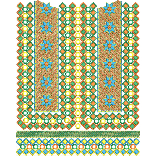 Neckline Embroidery Design
