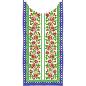 Neck Flower Embroidery Design