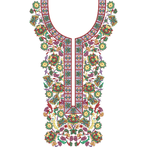 Neck Kurta Embroidery Design