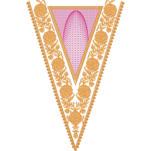 Neck Flower Embroidery Design