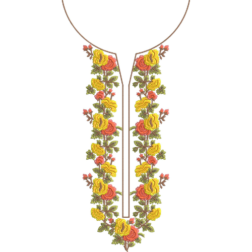 Neckline Embroidery Design