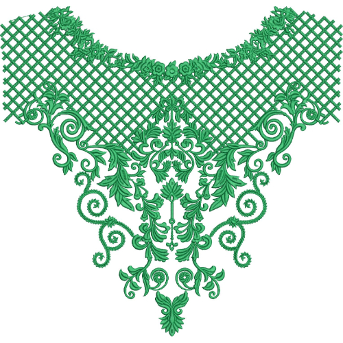 Neckline Embroidery Design