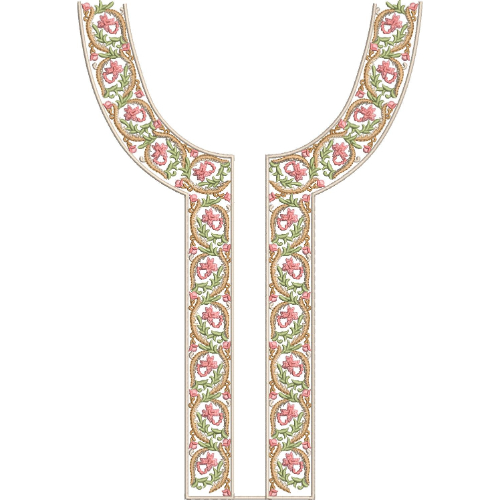 Unique Neck Embroidery Design