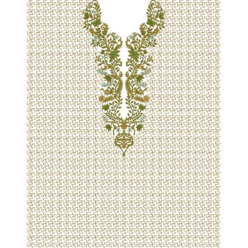 Unique Neck Embroidery Design