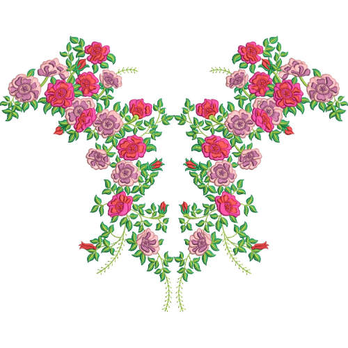 Unique Neck Embroidery Design