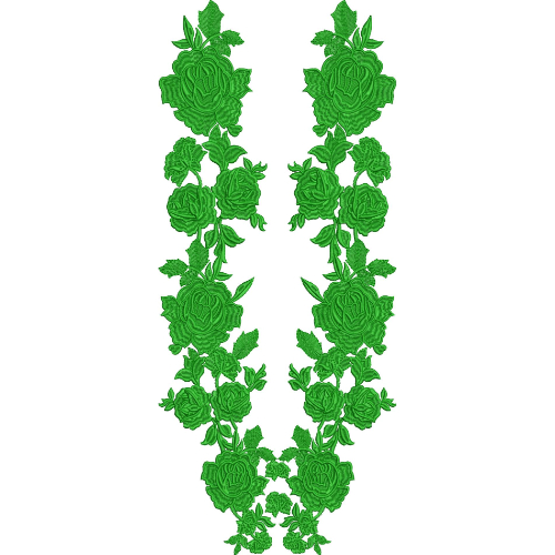 Neck Flower Embroidery Design