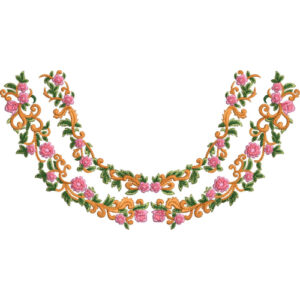 Unique Neck Embroidery Design