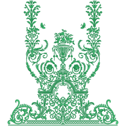 Neckline Embroidery Design