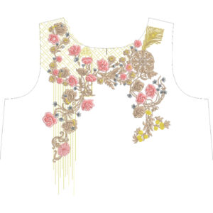 Unique Neck Embroidery Design
