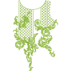 Neck Flower Embroidery Design