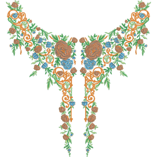 Beautiful Neck Embroidery Design