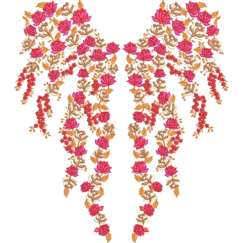 Unique Neck Embroidery Design
