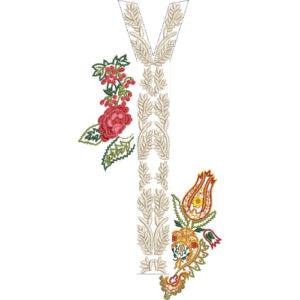 Neck Flower Embroidery Design