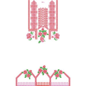 Neck Flower Embroidery Design
