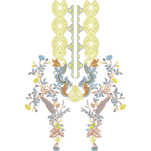 Unique Neck Embroidery Design