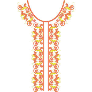 Unique Neck Embroidery Design
